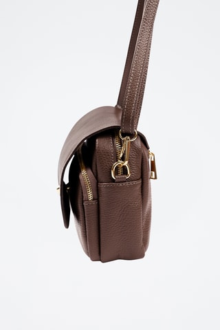 Bandolera de piel Raganello - Marrón