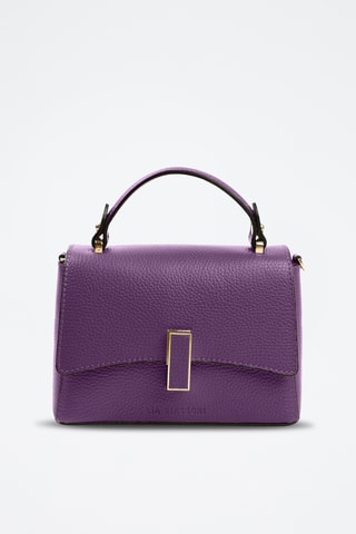 Borsa a mano in pelle Fegana - Viola
