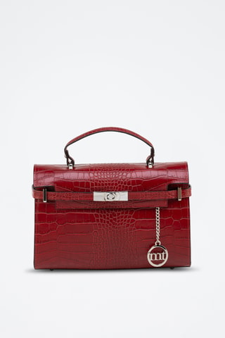 Bolso de piel Pascarella - Burdeos