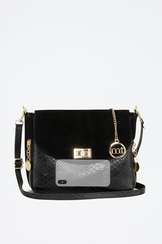 Bandolera de piel Dergano - Negro