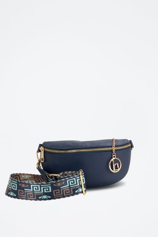 Bandolera de piel Irpino  - Azul