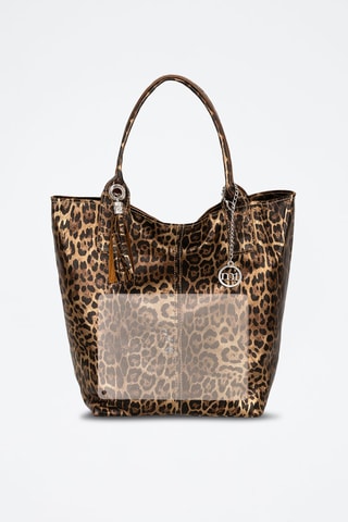 Bolso shopper de piel Barozzi - Marrón