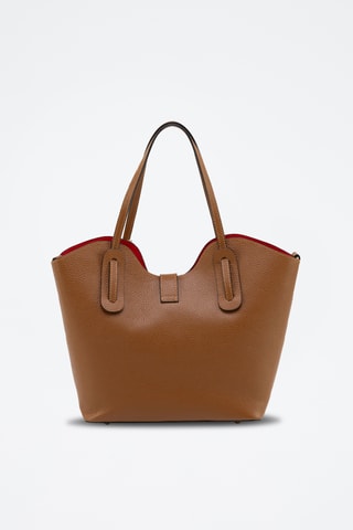 Bolso shopper de piel Morbegno - Marrón