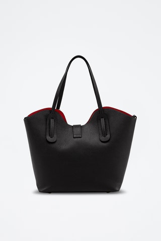 Bolso shopper de piel Morbegno - Negro