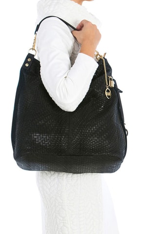 Bolso shopper de piel Niguarda - Negro