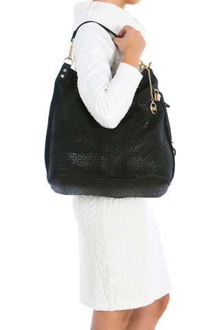 Bolso shopper de piel Niguarda - Negro