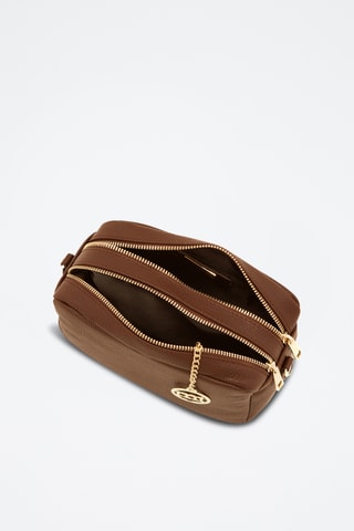 Bandolera de piel Astolfo - Marrón