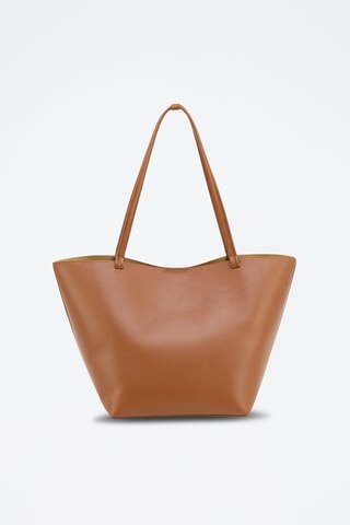 Bolso shopper de piel Ledro - Marrón