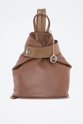 Mochila de piel Sirietto - Marrón