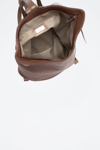 Mochila de piel Sirietto - Marrón
