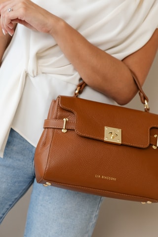 Borsa a mano in pelle - Marrone