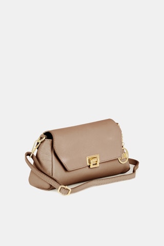Bandolera de piel Berbera - Beige
