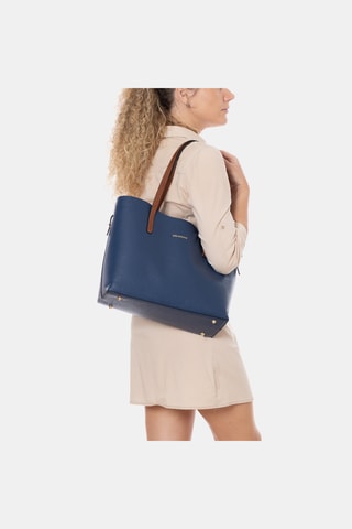 Bolso de piel Lussino - Azul
