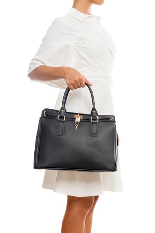 Borsa a mano in pelle Nure - Nero