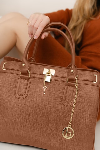 Bolso de piel Nure - Marrón