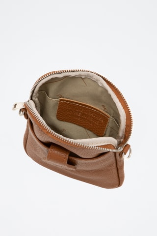 Bandolera de piel Paglia - Marrón