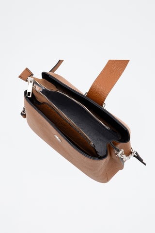 Bandolera de piel Frascati - Marrón