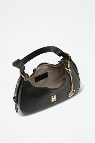 Bandolera de piel Annunziata - Negro