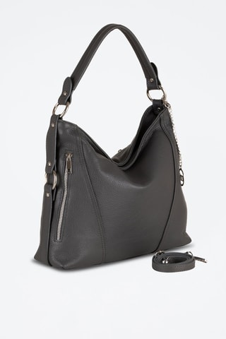 Bolso de piel Castello - Gris