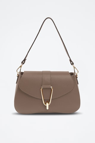 Borsa a spalla in pelle - Taupe