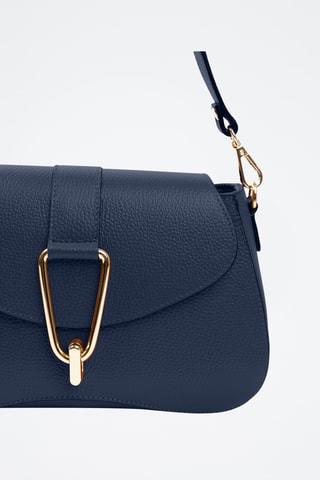 Borsa a spalla in pelle - Navy