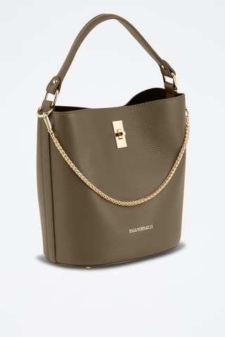Borsa a mano in pelle Boffalora - Taupe