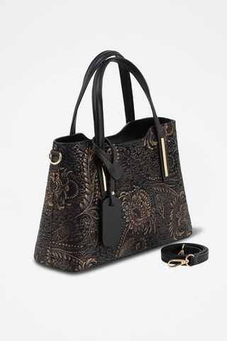 Bolso de piel Santander - Negro
