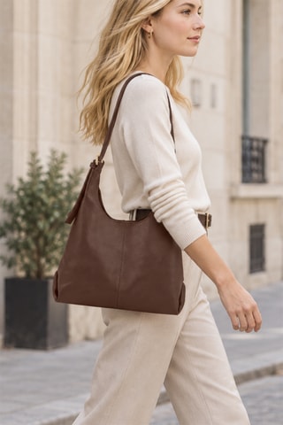 Bolso de piel Nomenon - Marrón
