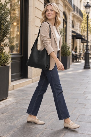 Bolso de piel Nomenon - Negro