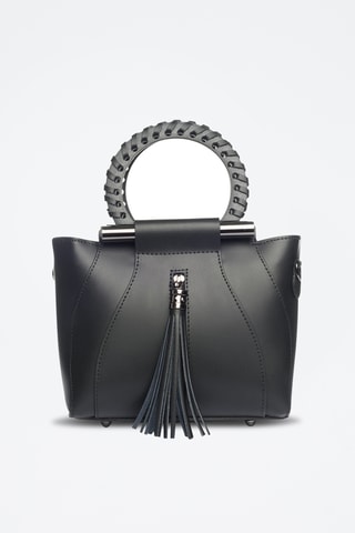 Borsa a mano in pelle Garlate - Nero