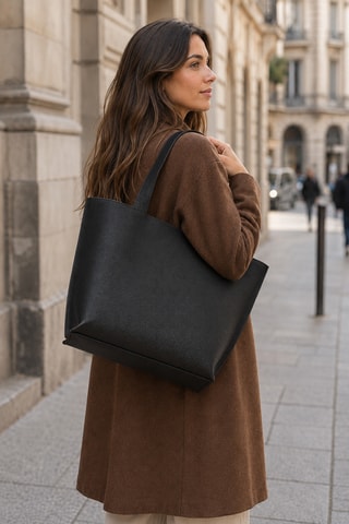Bolso de piel Duverso - Negro