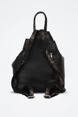 Mochila de piel Sirietto - Negro