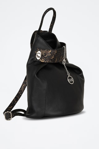 Mochila de piel Sirietto - Negro