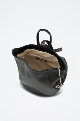 Mochila de piel Sirietto - Negro