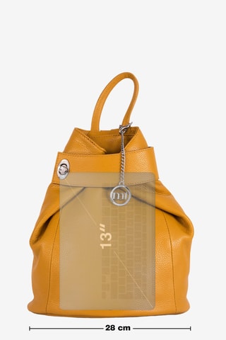 Mochila de piel Sirietto - Amarillo