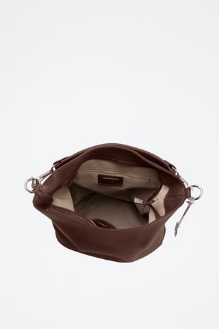 Bolso shopper de piel Sabaudia - Marrón