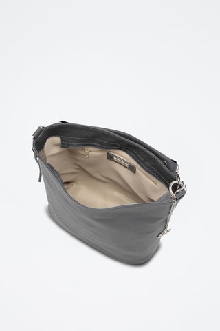 Bolso shopper de piel Sabaudia - Gris oscuro