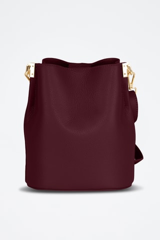 Bolso saco de piel - Burdeos
