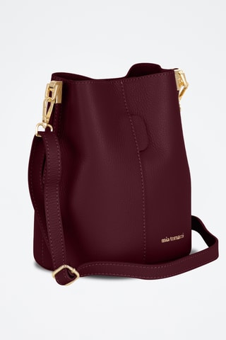 Bolso saco de piel - Burdeos
