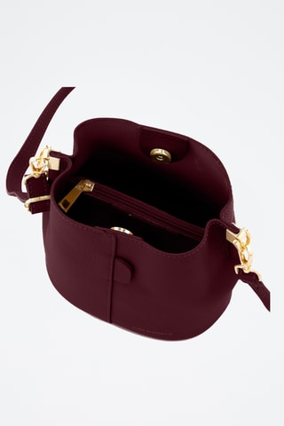 Bolso saco de piel - Burdeos