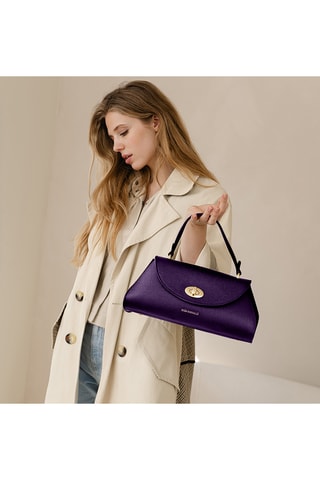 Borsa a mano in pelle Bardelli - Viola