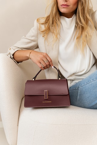 Borsa a mano in pelle  - Bordeaux