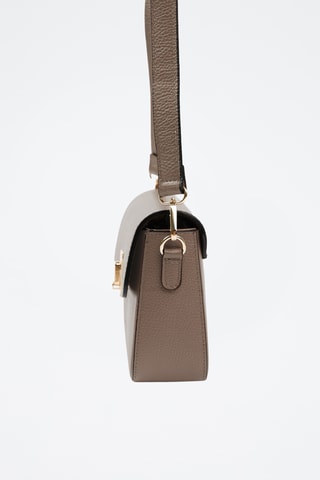 Bandolera de piel  - Topo