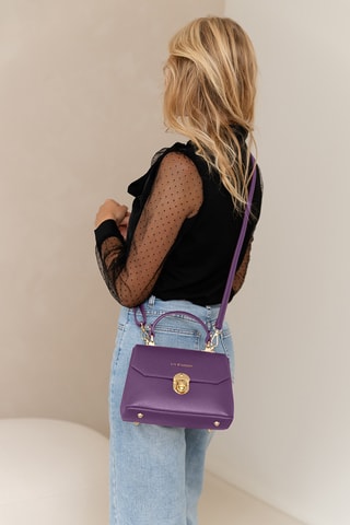 Bandolera de piel Calopinace - Violeta
