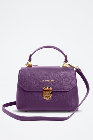 Bandolera de piel Calopinace - Violeta