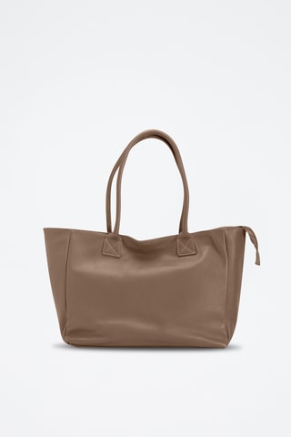 Bolso shopper de piel Zuara - Topo