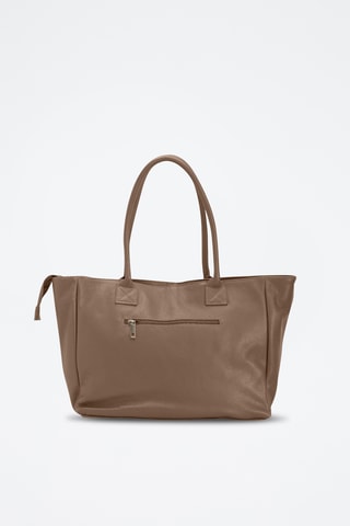 Bolso shopper de piel Zuara - Topo