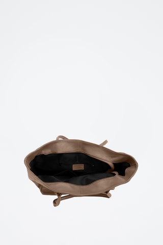 Bolso shopper de piel Zuara - Topo