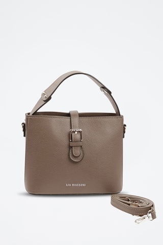 Borsa a mano in pelle - Taupe