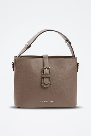 Borsa a mano in pelle - Taupe